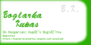 boglarka kupas business card